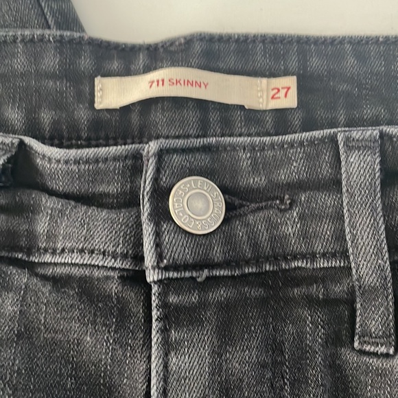 711 Skinny 27 Black Levi Strauss Jeans - Picture 4 of 11